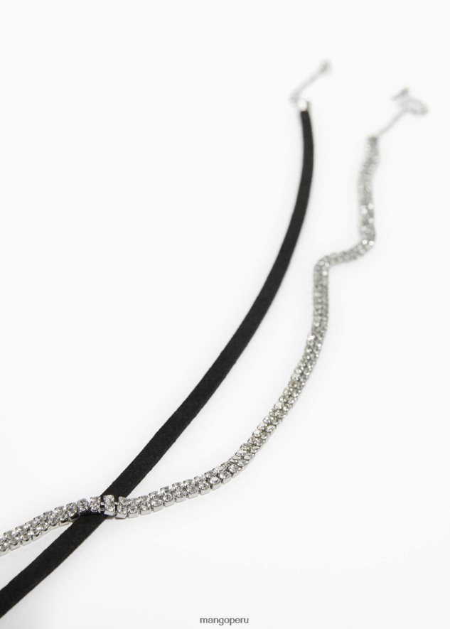 paquete de 2 gargantillas negro Mango chicas accesorios TJF0T5513