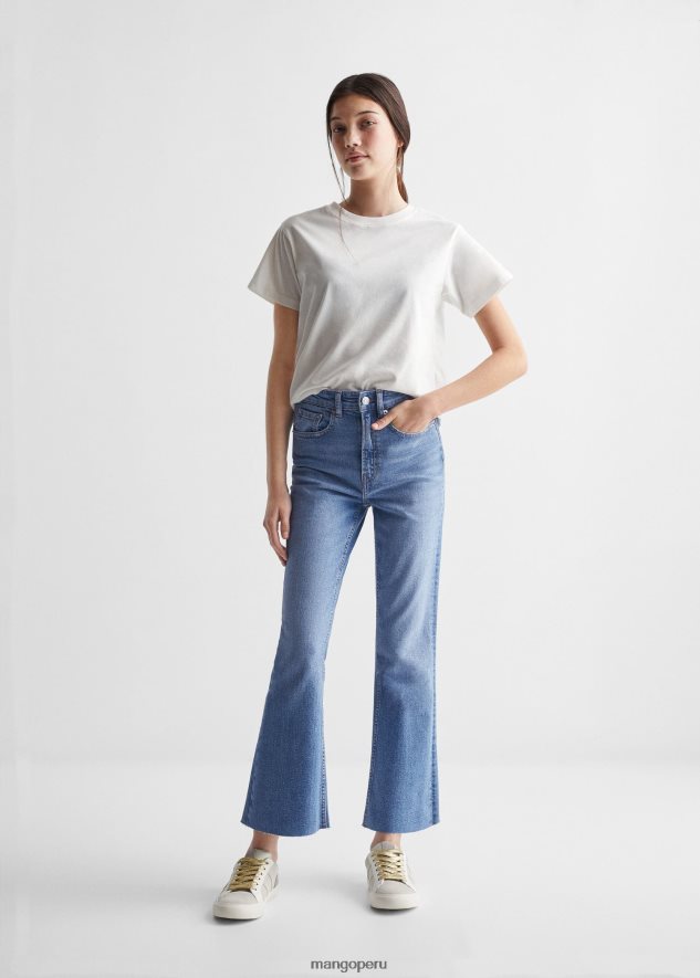 vaqueros acampanados azul medio Mango chicas ropa TJF0T5319