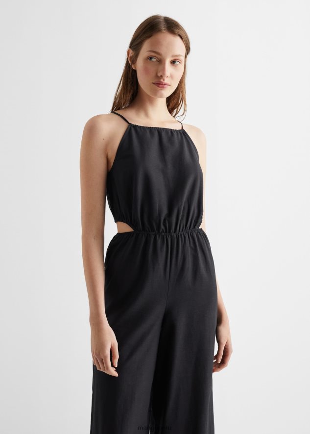 mono largo con abertura negro Mango chicas ropa TJF0T5014