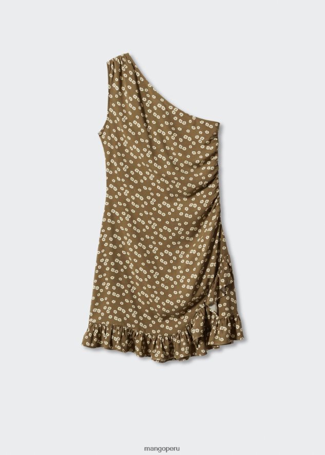 vestido asimétrico con volantes verde pastel Mango chicas ropa TJF0T5027