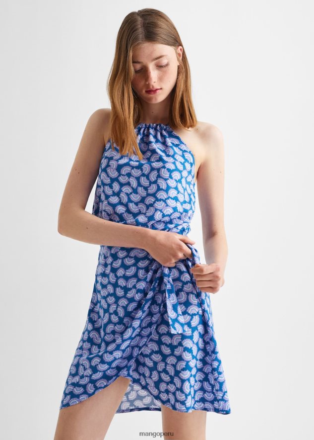 vestido cruzado estampado Armada Mango chicas ropa TJF0T5002