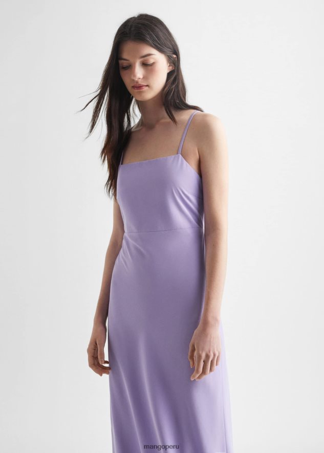 vestido envuelto violeta claro/pastel Mango chicas ropa TJF0T4999