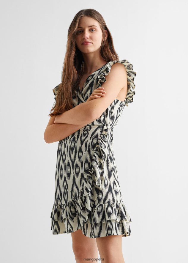 vestido estampado negro Mango chicas ropa TJF0T5017