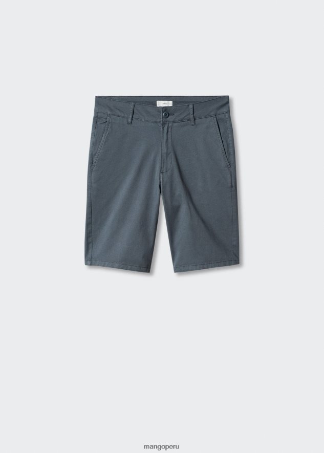 bermudas de algodón azul petróleo Mango Niños ropa TJF0T5643