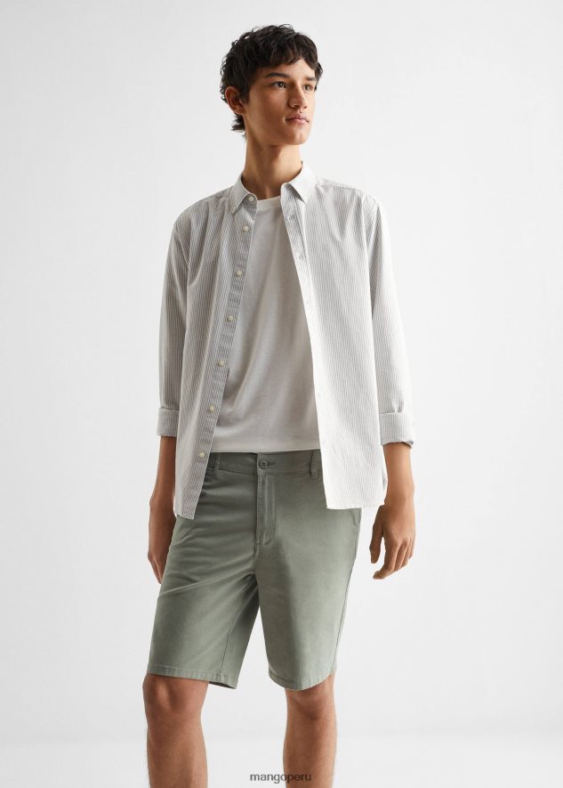 bermudas de algodón verde Mango Niños ropa TJF0T5645