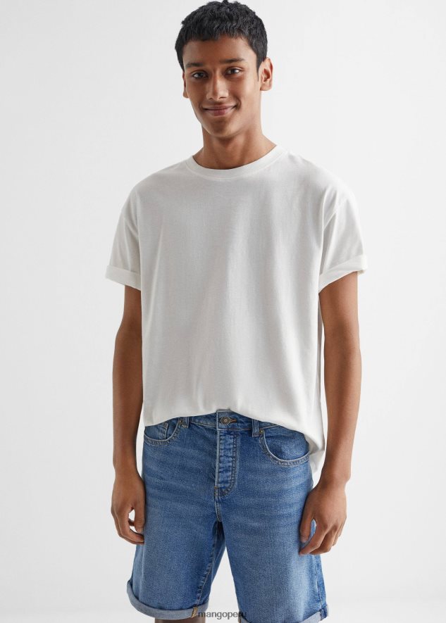 pantalones cortos de mezclilla de algodón azul medio Mango Niños ropa TJF0T5652