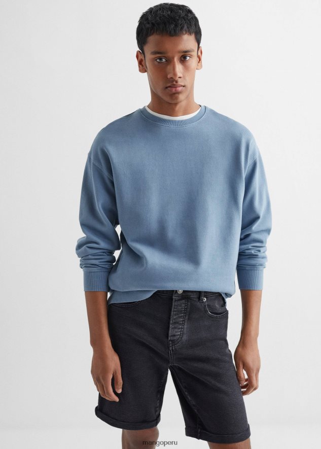 pantalones cortos de mezclilla de algodón mezclilla negra Mango Niños ropa TJF0T5654