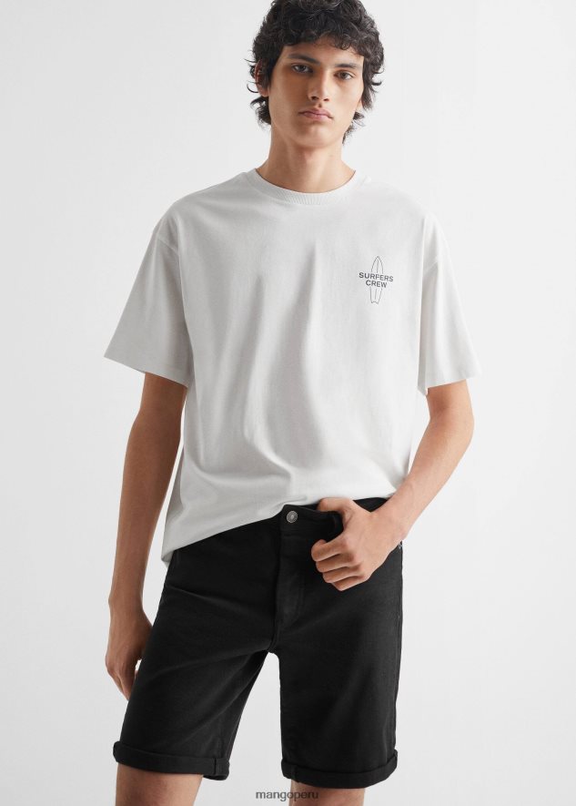 pantalones cortos de mezclilla de algodón negro Mango Niños ropa TJF0T5660