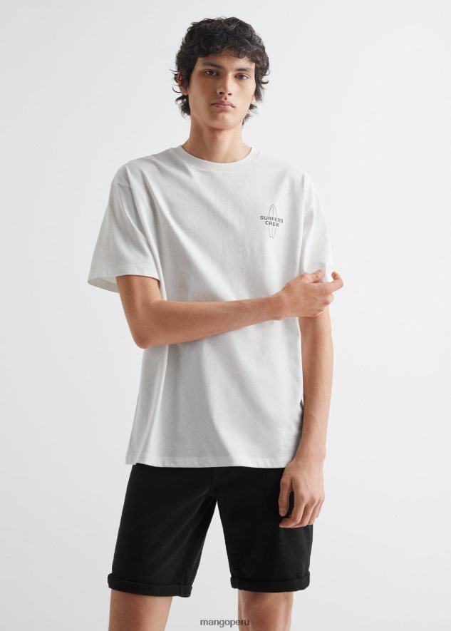 camiseta estampada en mezcla de algodón 1 blanquecino Mango Niños ropa TJF0T5561