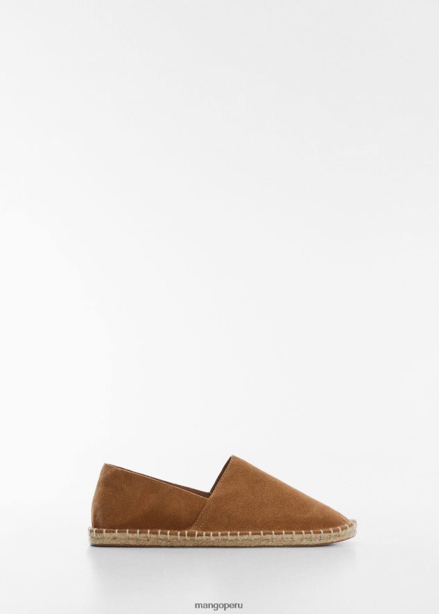 alpargatas en mezcla de cuero marrón medio Mango Niños calzado TJF0T5702