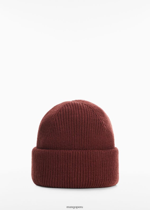 gorro de punto corto cuero Mango hombres accesorios TJF0T4913