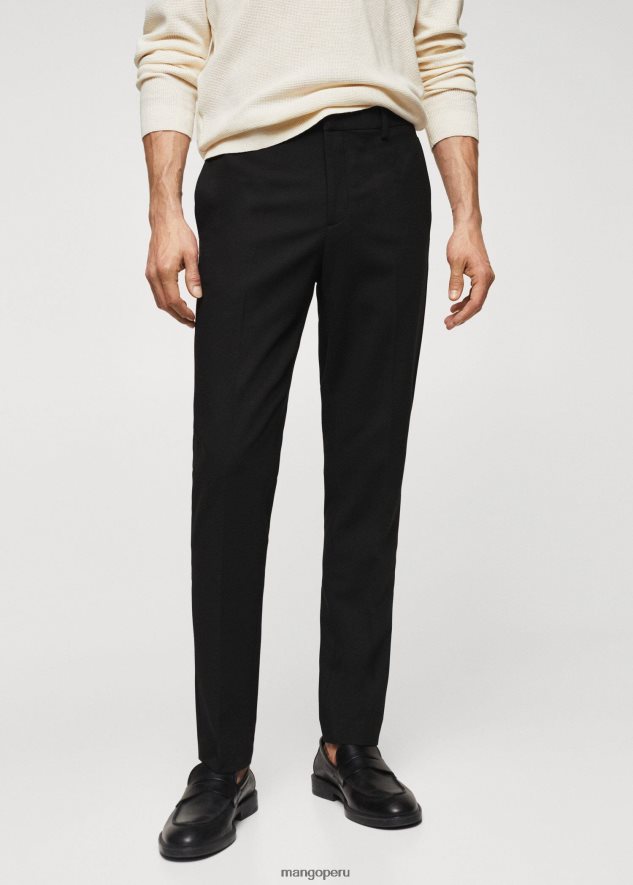 pantalones de traje súper slim negro Mango hombres ropa TJF0T4034
