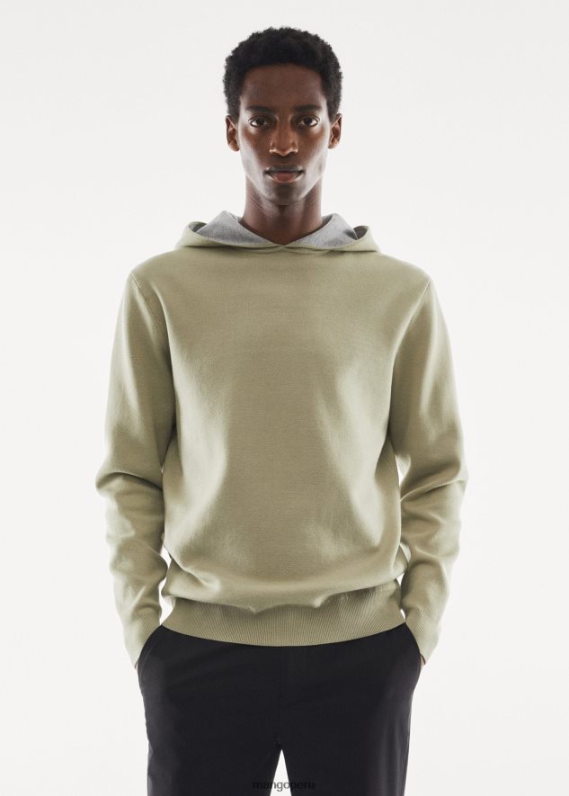 sudadera con capucha transpirable marrón medio Mango hombres ropa TJF0T4514