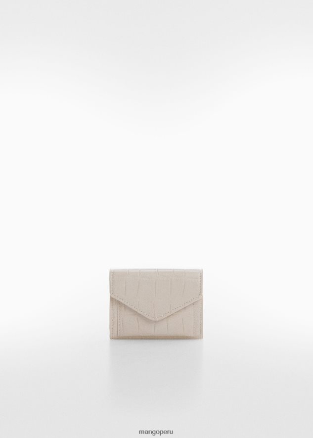 bolso con solapa con efecto de piel de cocodrilo blanquecino Mango mujer accesorios TJF0T3036