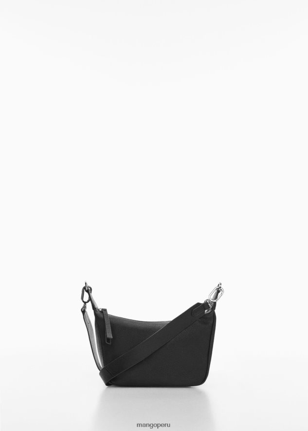 bolso cruzado de cuero negro Mango mujer accesorios TJF0T2763