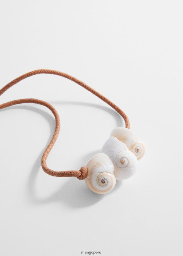 collar con colgante de concha marrón Mango mujer accesorios TJF0T2967