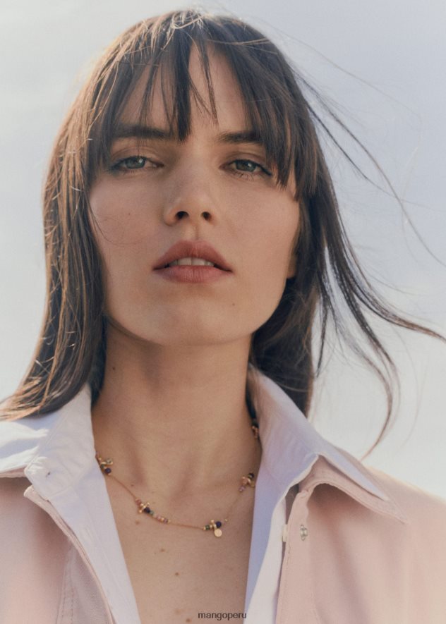 collar de cadena de cuentas oro Mango mujer accesorios TJF0T2994