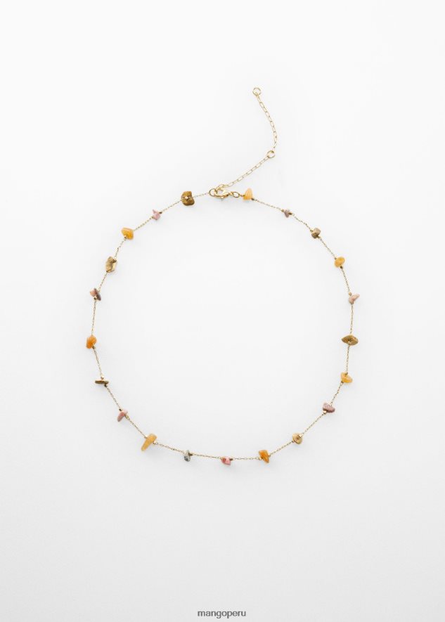collar de piedras semipreciosas oro Mango mujer accesorios TJF0T2900
