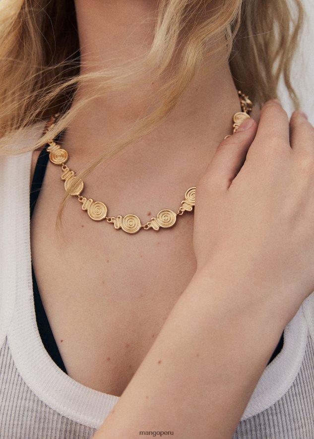 collar espiral oro Mango mujer accesorios TJF0T2890