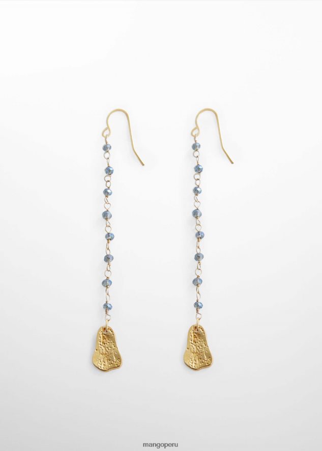 pendientes de hilo de piedra oro Mango mujer accesorios TJF0T2947