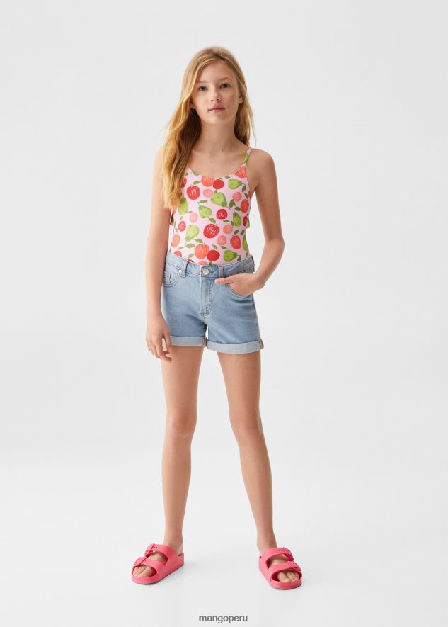 traje de baño con estampado de frutas rosa pastel Mango chicas ropa TJF0T6643