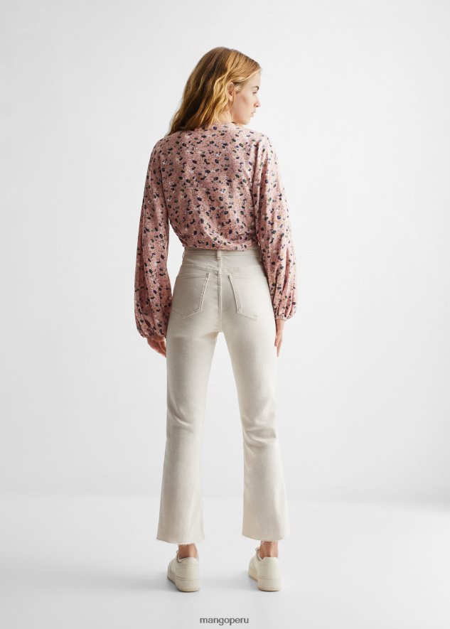 blusa floral con detalle de nudo rosa Mango chicas ropa TJF0T6184