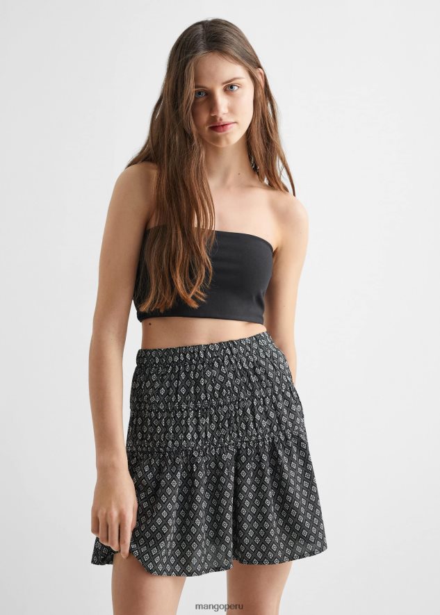 top bandeau negro Mango chicas ropa TJF0T6100