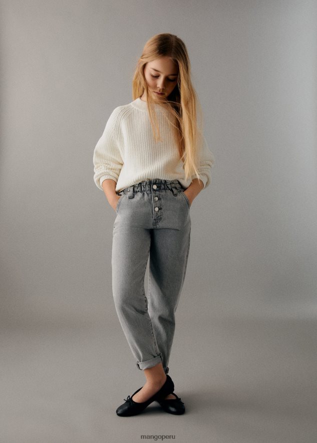 suéter trenzado de punto blanco Mango chicas ropa TJF0T6299