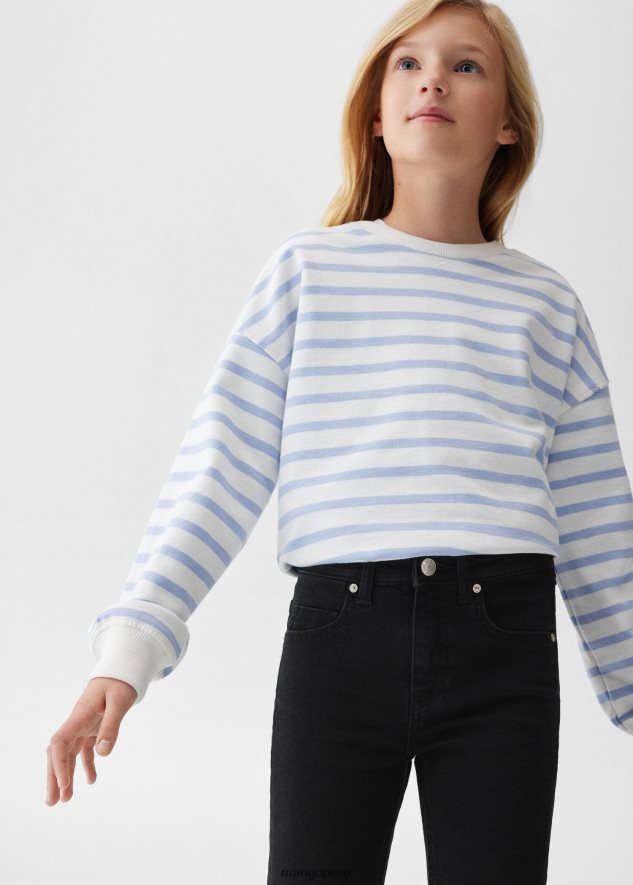 vaqueros acampanados mezclilla negra Mango chicas ropa TJF0T6437