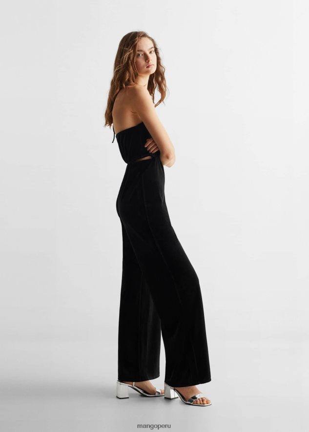 mono largo asimétrico negro Mango chicas ropa TJF0T5852