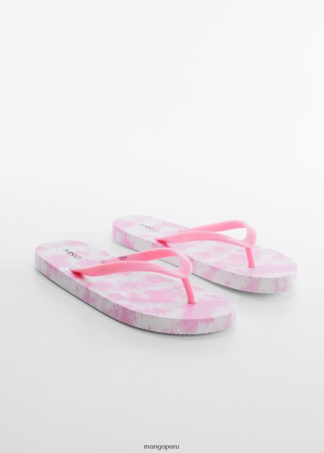 chanclas con tiras rosa Mango chicas calzado TJF0T6724