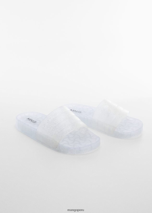 chanclas transparentes gris hielo Mango chicas calzado TJF0T6734