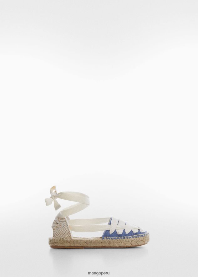 corbatas de alpargata azul Mango chicas calzado TJF0T6713