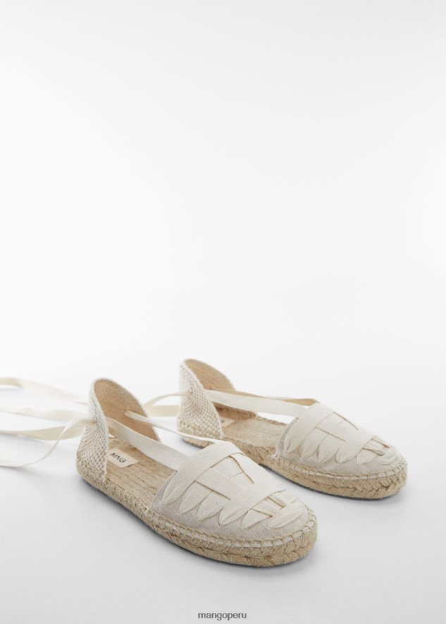 corbatas de alpargata crudo Mango chicas calzado TJF0T6684