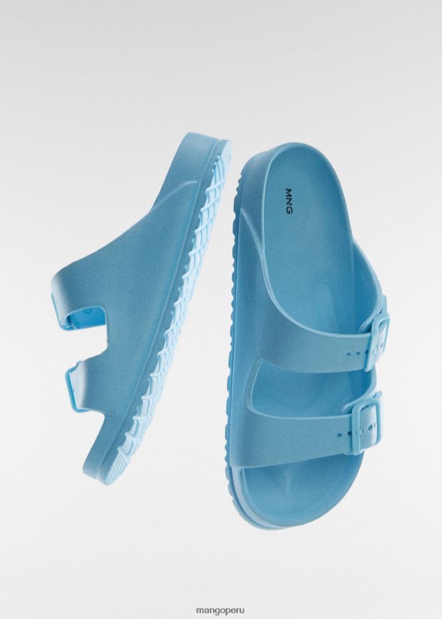 hebillas de chanclas agua verde Mango chicas calzado TJF0T6695