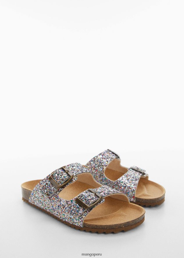 sandalia con hebilla violeta claro/pastel Mango chicas calzado TJF0T6716