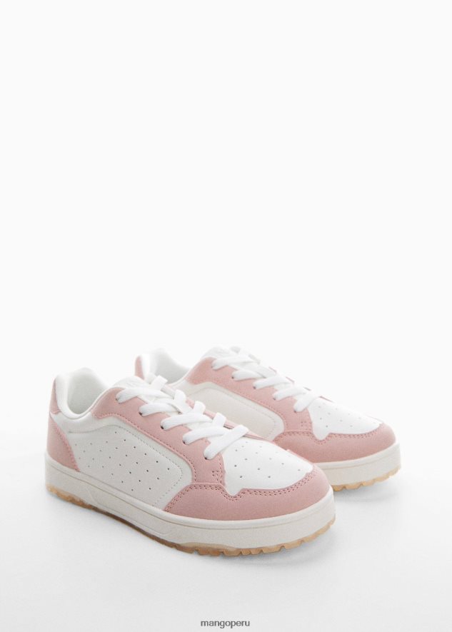 zapatillas basicas cordones blanco Mango chicas calzado TJF0T6717