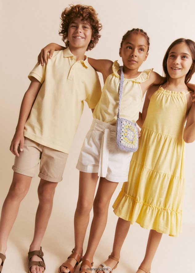 bermudas de algodón beige Mango Niños ropa TJF0T7214