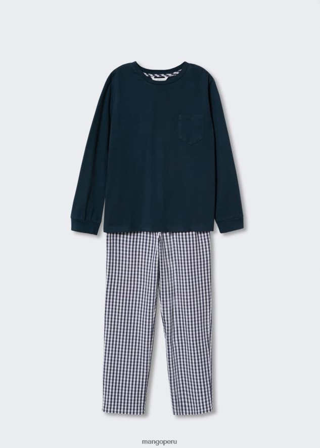 pijamas largos estampados azul marino oscuro Mango Niños ropa TJF0T7256